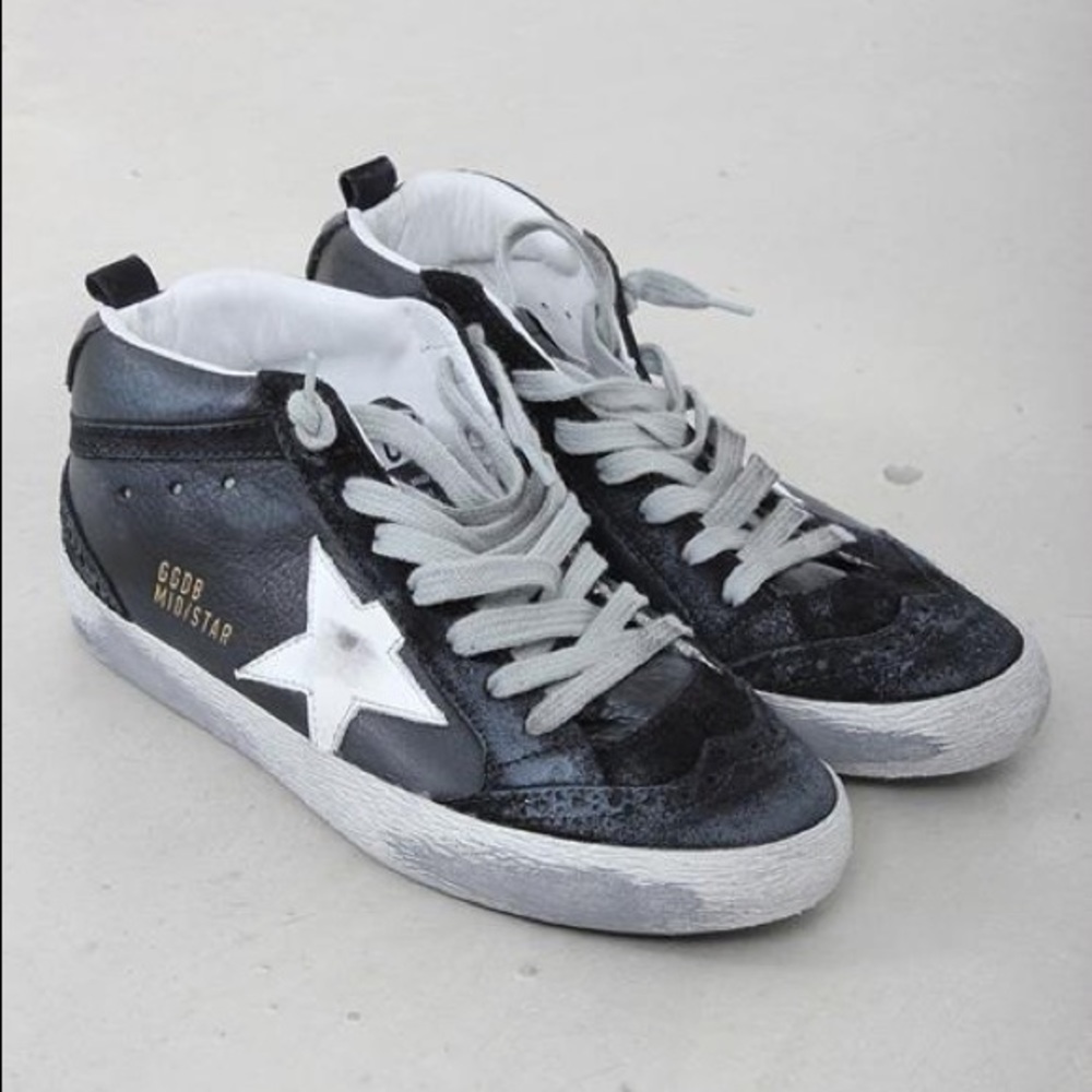 Golden Goose Mid Star 🦄 Black/White 36 🖤 - Picture 3 of 12